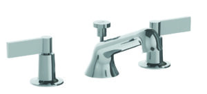 JONATHAN DECK MOUNTED 3 HOLE LAVATORY SET WITH LEVER HANDLE