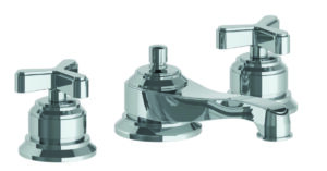 COLIN DECK MOUNTED 3 HOLE LAVATORY SET WITH CROSS HANDLE