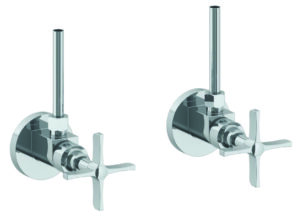 CROSBY LAVATORY ANGLE STOP KIT WITH CROSS HANDLES