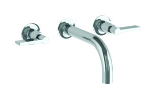 JONATHAN WALL MOUNTED 3 HOLE LAVATORY SET WITH LEVER HANDLE
