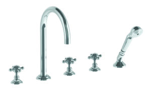 MORGAN ROMAN TUB SET AND HAND SHOWER WITH CROSS HANDLE