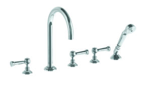 MORGAN ROMAN TUB SET AND HAND SHOWER WITH LEVER HANDLE