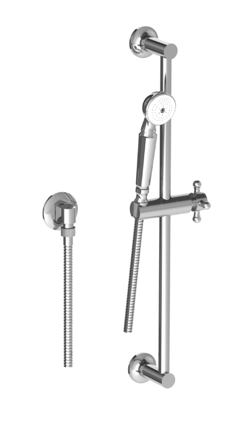 SYDNEY POSITIONING BAR SHOWER KIT WITH CROSS HANDLE