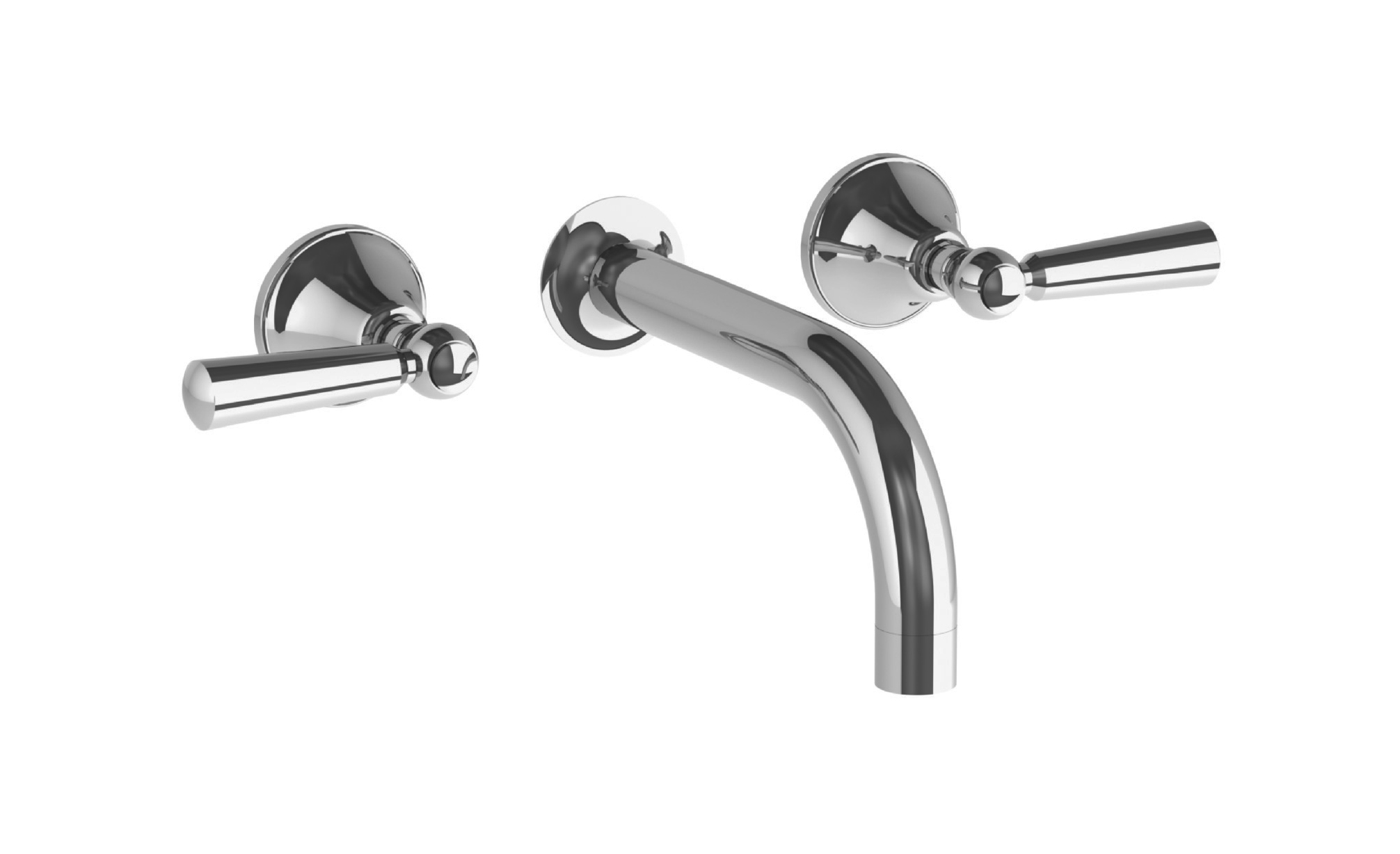 SYDNEY WALL MOUNTED 3 HOLE LAVATORY SET WITH LEVER HANDLE