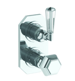 ADDISON WALL MOUNTED MINI THERMOSTATIC SHOWER TRIM WITH CRYSTAL LEVER HANDLE