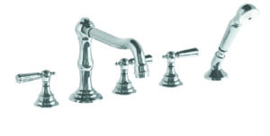 CLAIRE ROMAN TUB BATH SET AND HAND SHOWER WITH LEVER HANDLE