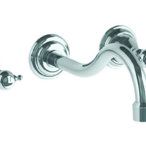 CLAIRE WALL MOUNTED 3 HOLE LAVATORY SET WITH LEVER HANDLE