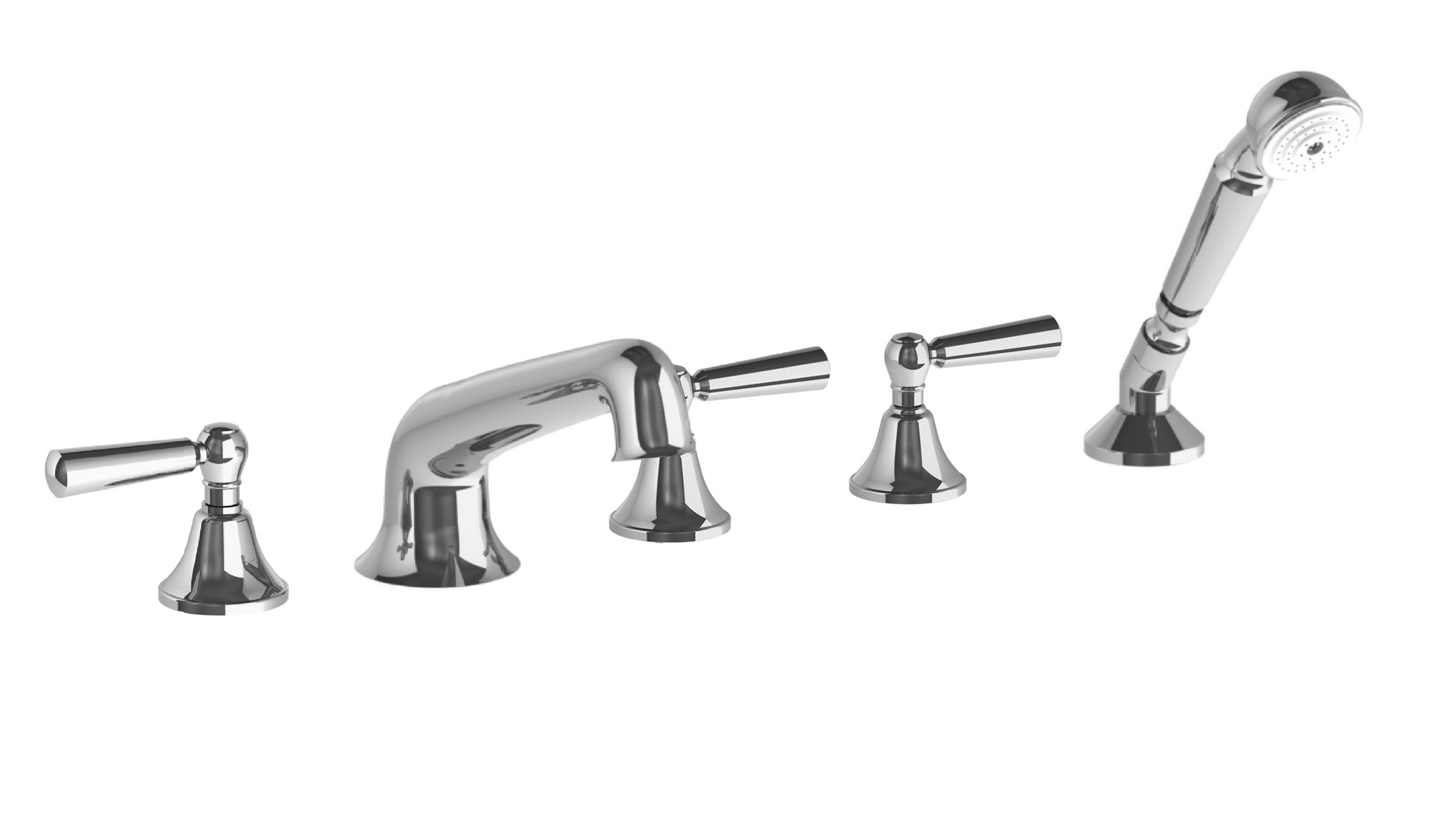 SYDNEY ROMAN TUB SET AND HAND SHOWER WITH LEVER HANDLE