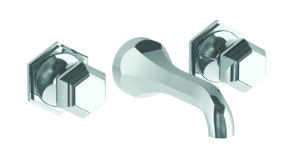 ADDISON WALL MOUNTED 3 HOLE LAVATORY SET WITH KNOB HANDLE