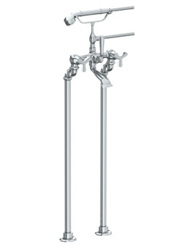 COLIN FLOOR STANDING BATH SET WITH CROSS HANDLE