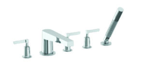 CROSBY ROMAN TUB SET AND HAND SHOWER WITH LEVER HANDLE
