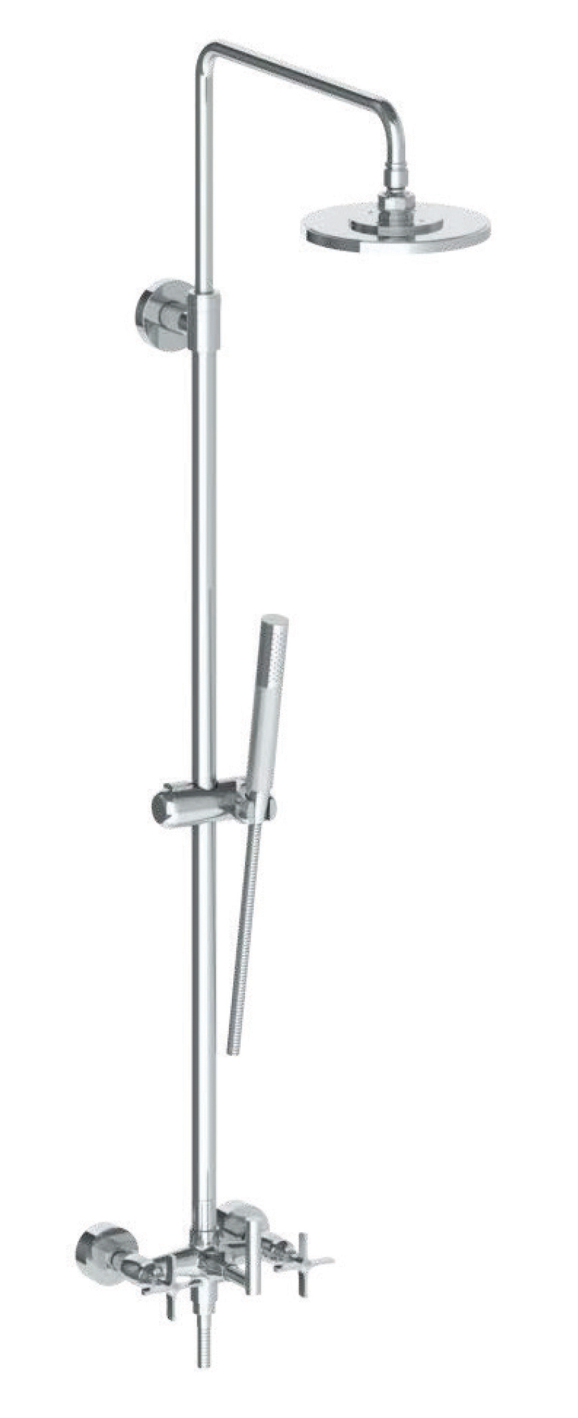 CROSBY EXPOSED SHOWER WITH HAND SHOWER AND CROSS HANDLE