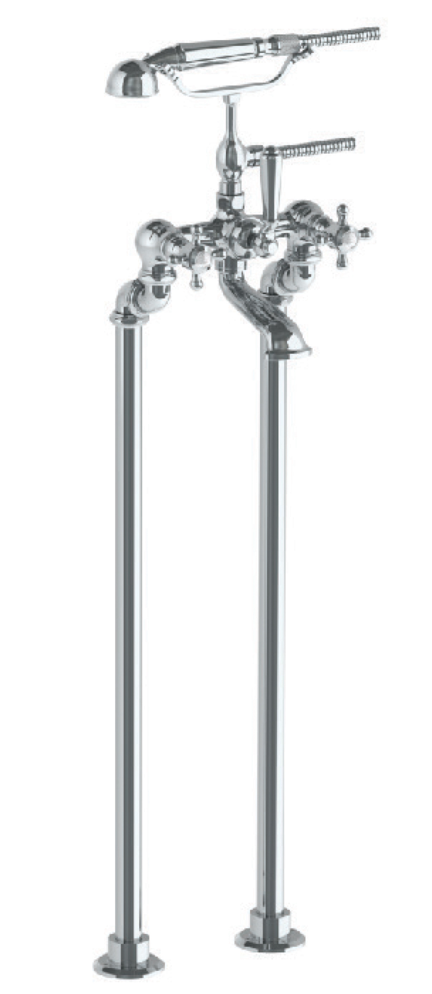 CLAIRE FLOOR STANDING BATH SET WITH CROSS HANDLE