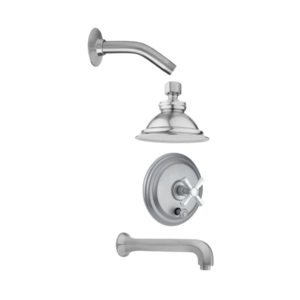 Dylan – Pressure Balance Tub and Shower Set - Cross Handle