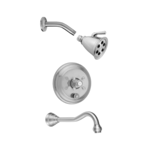 Claire – Pressure Balance Tub & Shower Set - Cross Handle